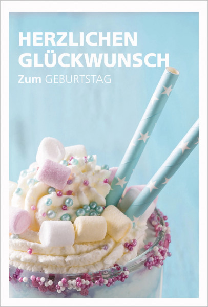 Glückwunschkarte Basics Geburtstag 17 cm VE 6 St