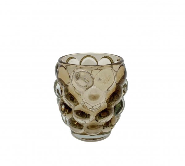 Teelichtglas mit Bubbels Ø 8,5 cm