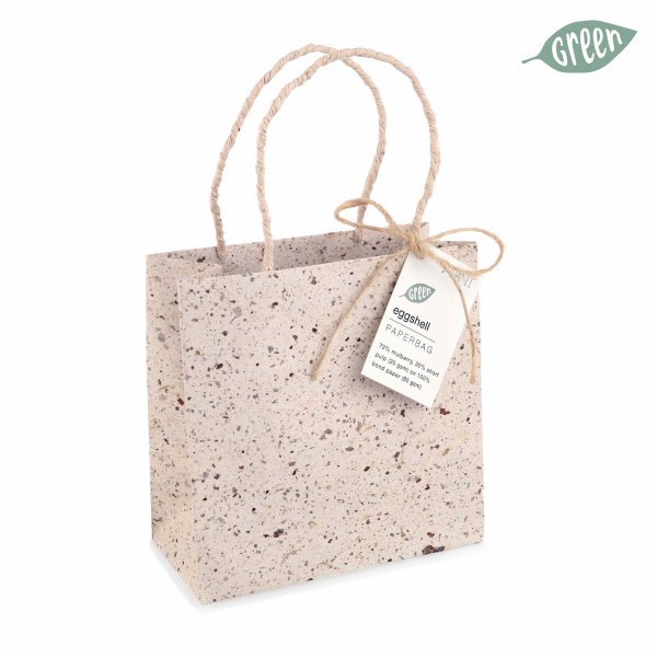 Papier-Tragetasche Eggshell 12 cm VE 5 St