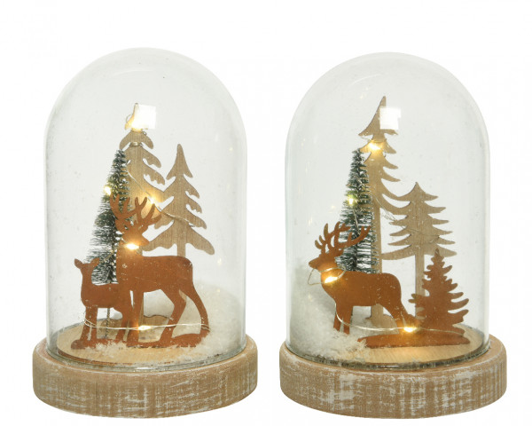 LED Glasglocke 2 Modelle 17,5 cm