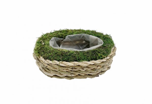 Pflanzkorb Moos/Gras oval 22 cm