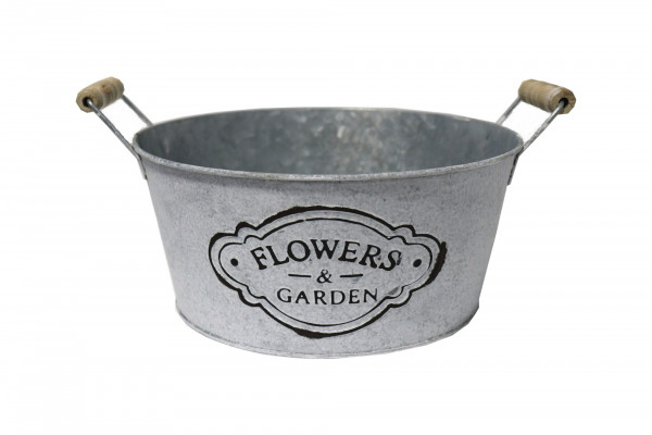 Schale Flower&Garden D24cm H10,5cm weiß