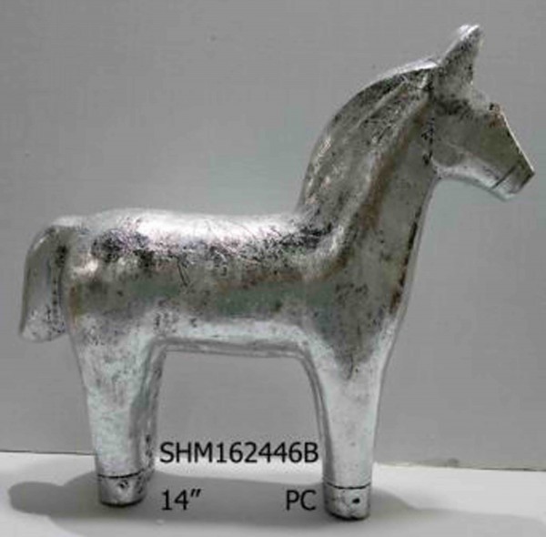 Pferd stehend silber 36x10x34cm