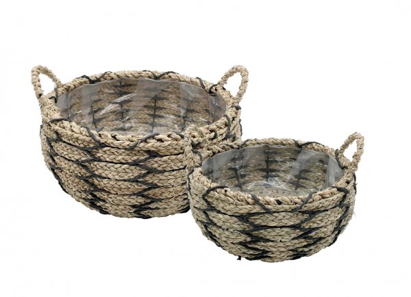 Pflanzkorb rund bauchig Ø 30/38 cm 2er Set