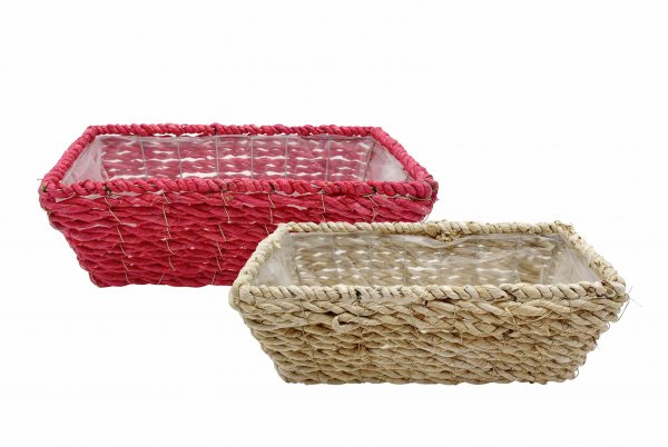 Pflanzkorb konisch eckig 2-farbig sortiert 36 cm