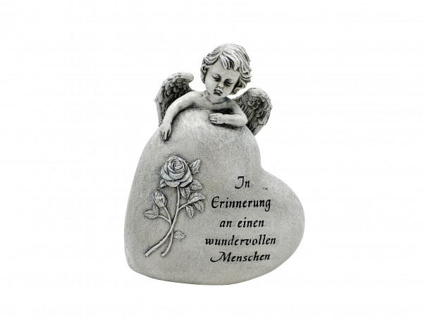 Engel auf Herz 18 cm