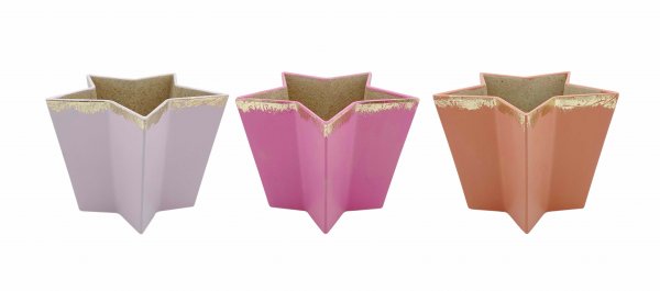 Übertopf Sternform konisch 3-farbig sortiert Ø 19 cm