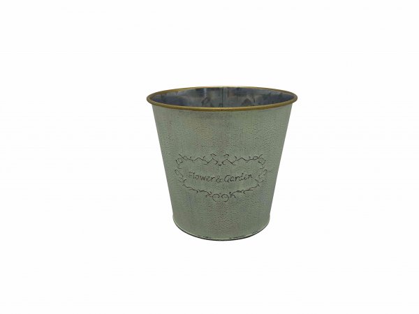 Zinktopf Flower&amp;Garden rund Ø 14 cm