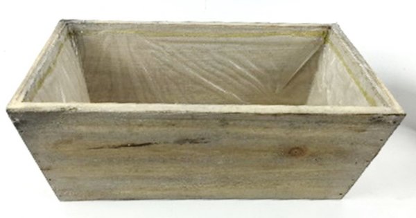 Holzgefäß rechteckig 25,5 cm