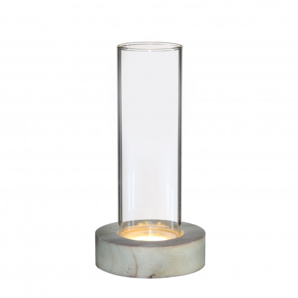 Glas mit LED Licht im Sockel Ø 8,5 cm