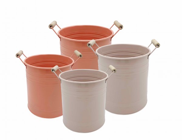 Metall-Topf mit 2 Griffen 2-farbig sortiert Ø 22/26 cm