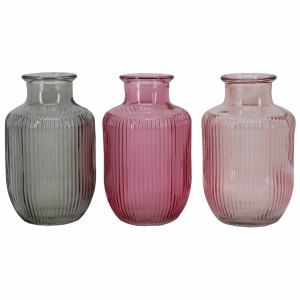 Glasflasche Rijn 3-farbig sortiert 14,8 cm