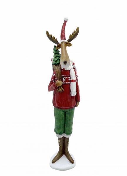 Hirsch mit Kranz 34 cm
