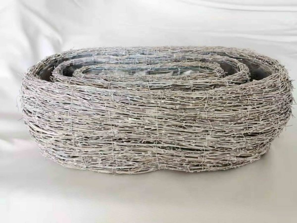 Korbset oval weiss washed Ø56/46/35cm S/3
