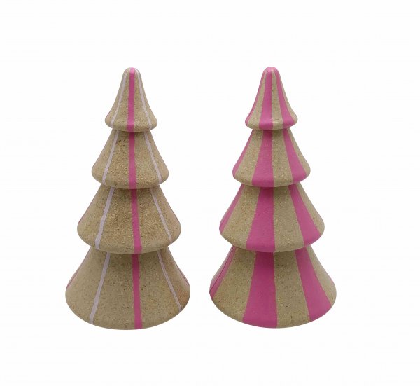 Tannenbaum Streifen 2-farbig sortiert 29 cm