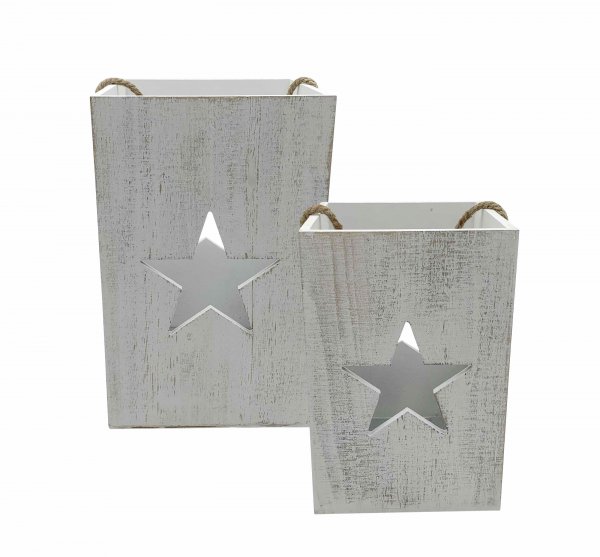 Laterne Stern 40/50 cm 2er Set