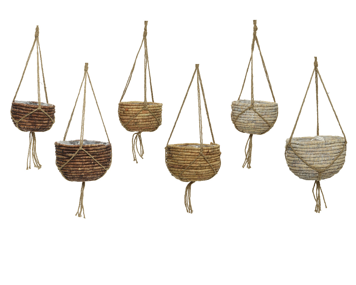 Dehner Hängeampel Basket – 35 Cm, Metall Mit Kokoseinlage, Grün, Frostbeständig Für Balkon & Terrasse