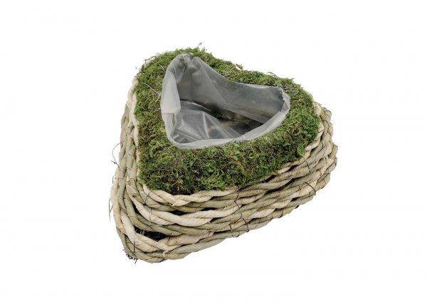 Pflanzherz Moos/Gras Ø 25 cm