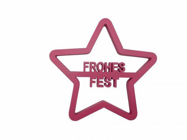 Stern Frohes Fest Ø 20 cm VE 4 St