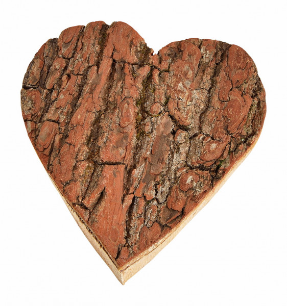 Holzherz aus Rinde Ø 16 cm