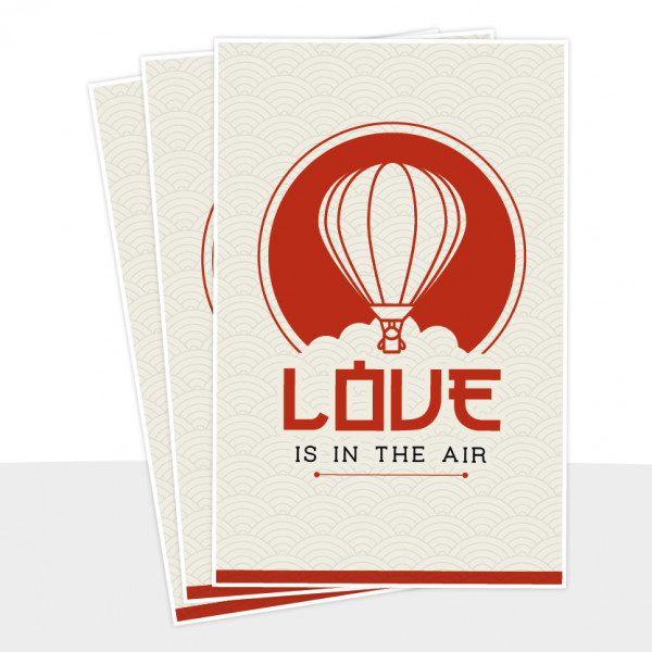 100er Set Postkarte - Love is in the Air VE 100 St.