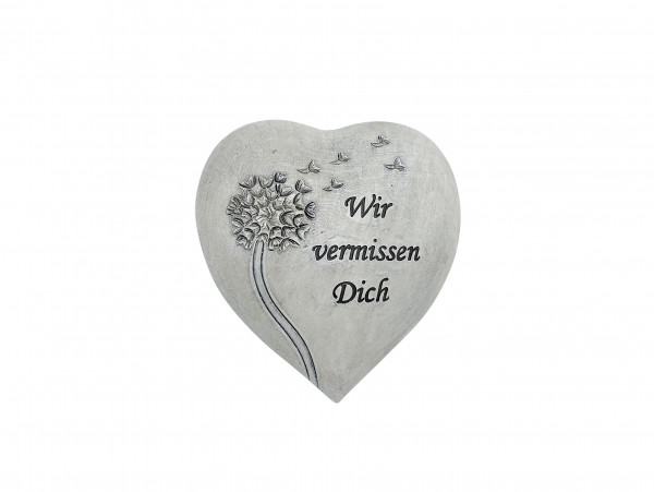 Herz &quot;Wir vermissen Dich&quot; 15 cm