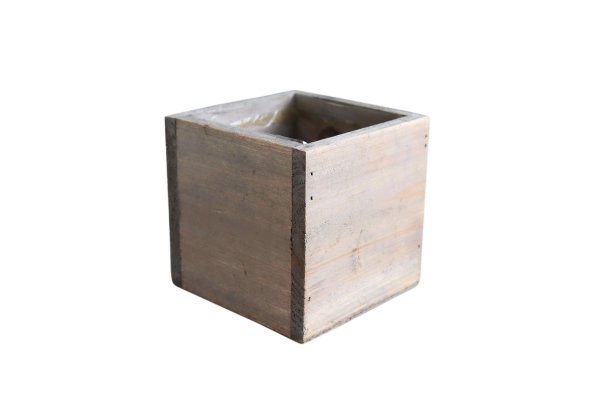 Holz-Topf quadratisch 13,5 cm
