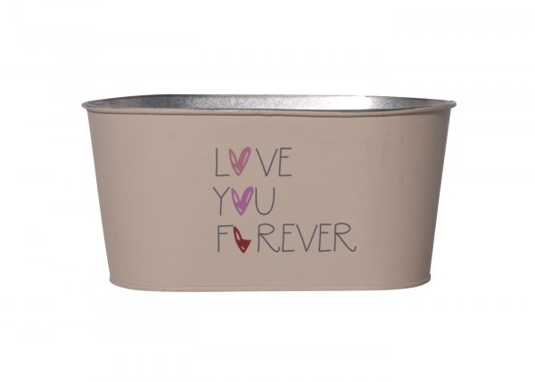 Metalljardiniere Love you forever 20 cm