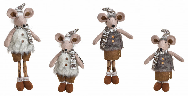 Wintermaus 2 Modelle 2-farbig sortiert 50/70 cm