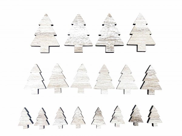 Streu-Tannenbaum 3-fach sortiert Ø 3/5/7 cm VE 18 St