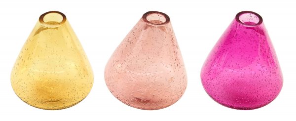 Vase konisch 3-farbig sortiert 13,3 cm
