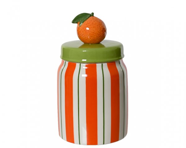 Dose mit Deckel &amp; Orange 17,6 cm
