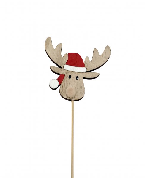 Stecker Hirsch mit Mütze 7 cm VE 12 St