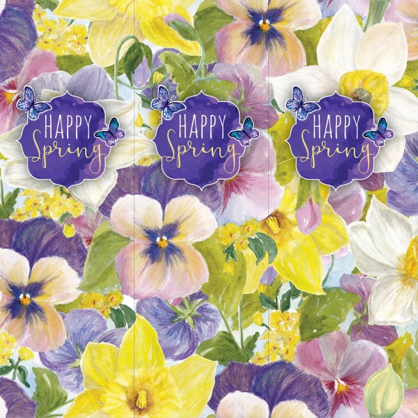 Tischaufsteller dreiseitig - Happy Spring