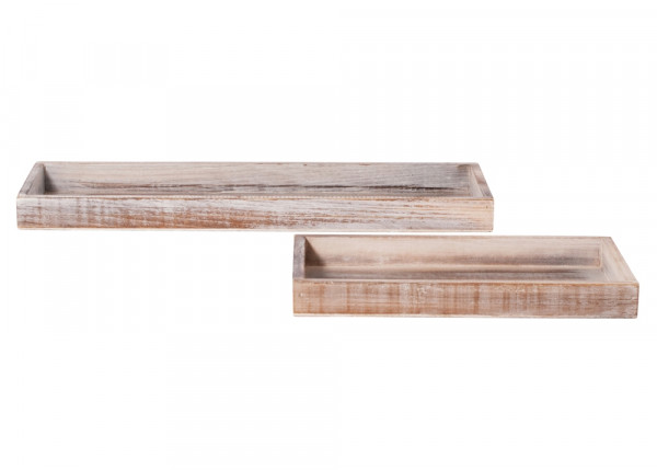 Holztablett eckig 40 cm