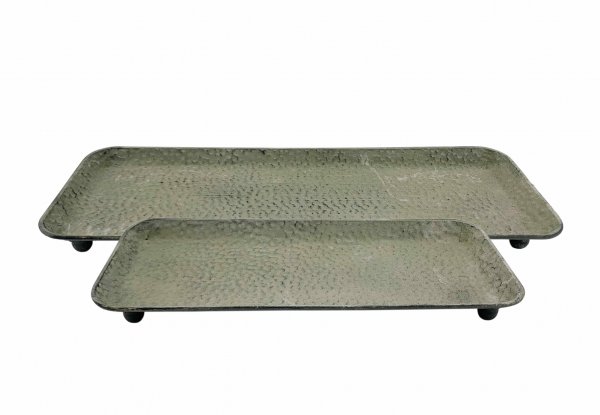 Metall-Tablett 42,5/53 cm 2er Set