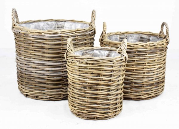 Rattan-Korb rund Ø 30/38/45 cm 3er Set