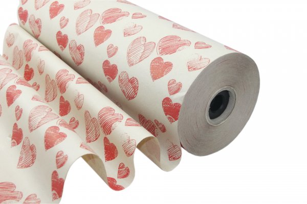 Blumenpapier Herzen 75 cm 9 kg