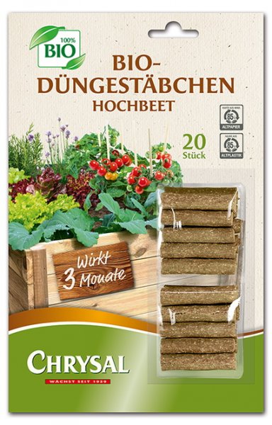 Chrysal Bio Hochbeet Düngestäbchen VE 20 St