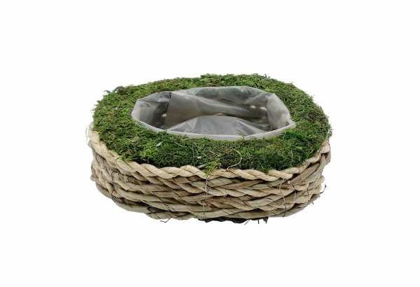 Pflanzkorb Moos/Gras oval 28 cm