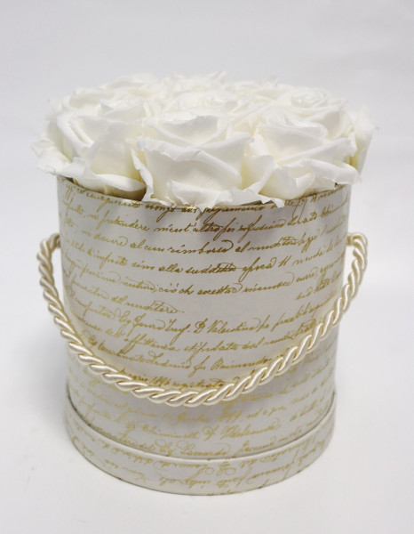 Hutschachtel Motiv Schrift gold