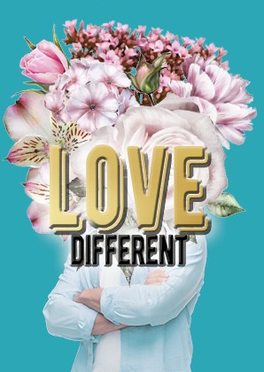 Postkarte - Love Different