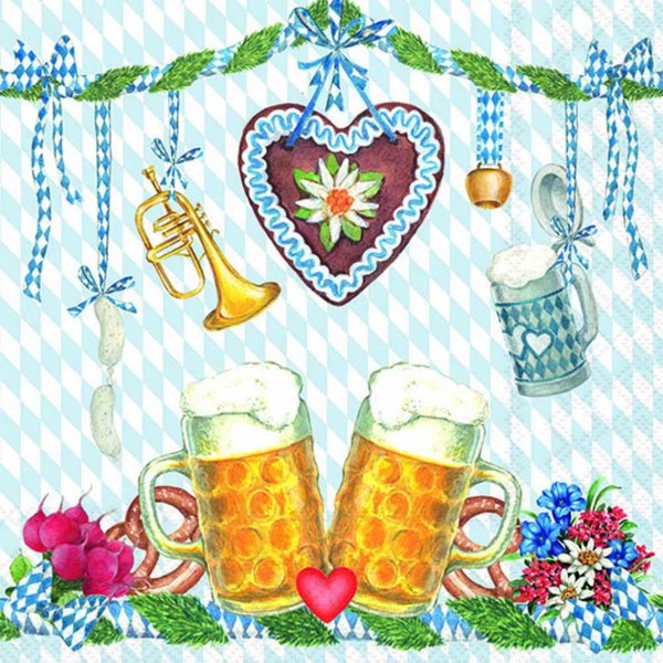 Serviette Bierfest 33 cm VE Set à 20 St