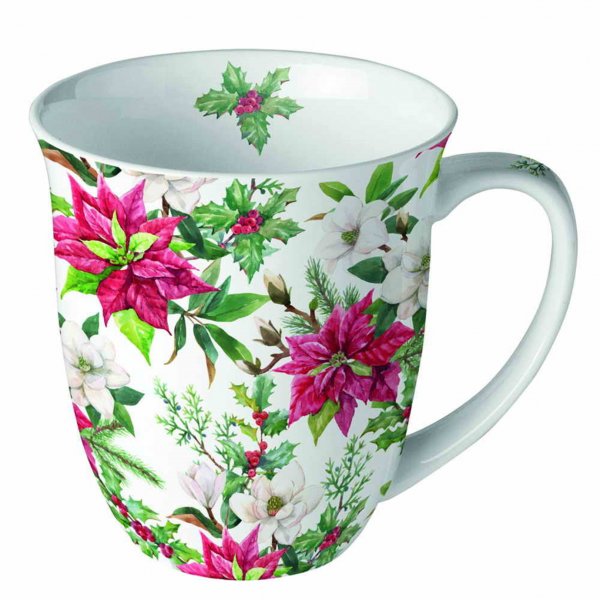Tasse Weihnachtsblumen 400 ml