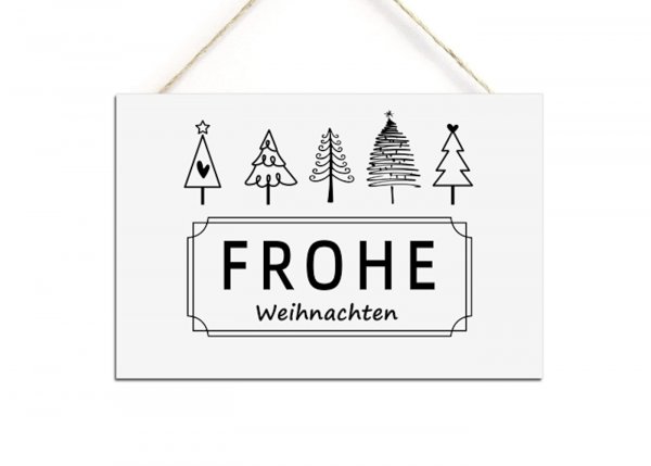 Schild hängend Frohe Weihnachten 30 cm