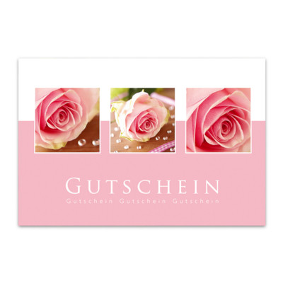Gutscheine Pink Roses VE 12 St