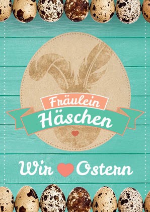 Postkarte - Fräulein Häschen