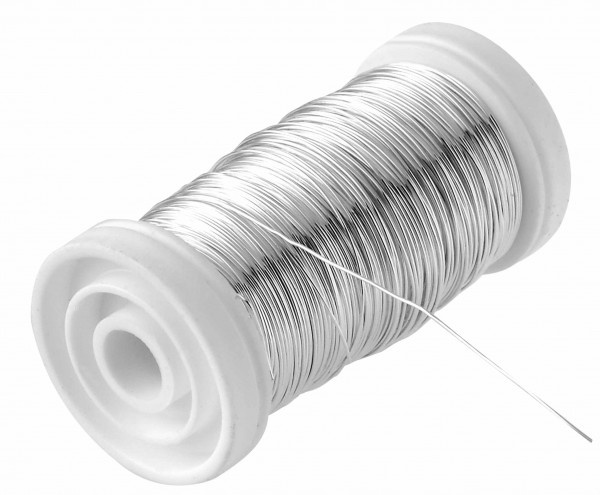 Silberdraht 0,25mm 100g Spule im Polbeutel