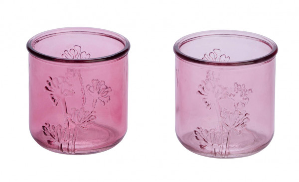 Teelichtglas rund 2 Modelle Ø 8,9 cm