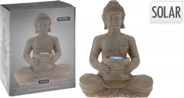 LED Solarlampe Buddha 31 cm